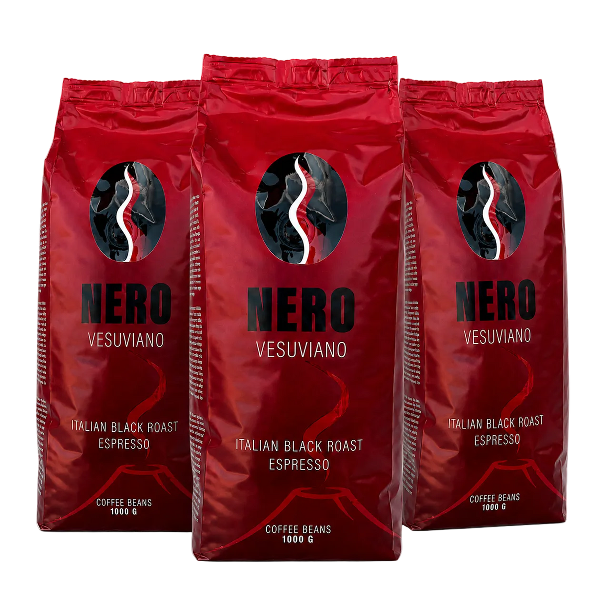 Bundle Nero Vesuviano caffè in grani 3 kg, tre confezioni da 1 kg