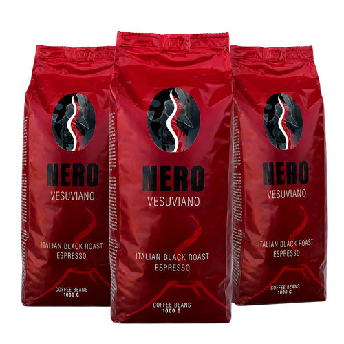 Bundle Nero Vesuviano caffè in grani 3 kg, tre confezioni da 1 kg